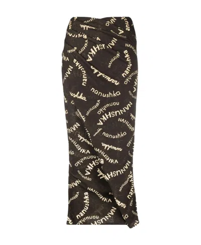 Nanushka Bodycon Midi Skirt In Black