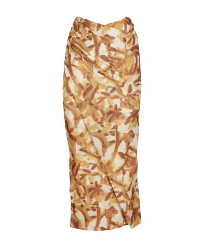 Nanushka Bodycon Midi Skirt In Nude