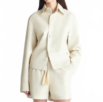 Nanushka Bogna Shirt Jacket In Chalk In White
