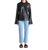 Nanushka Bolda Bluse Aus Kunstleder In Black