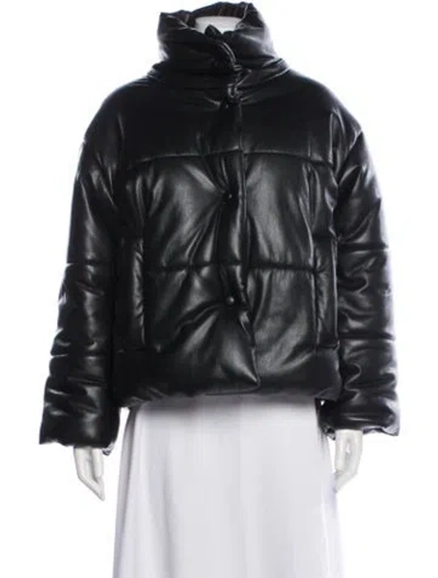 Pre-owned Nanushka Bomber Jacket In Black