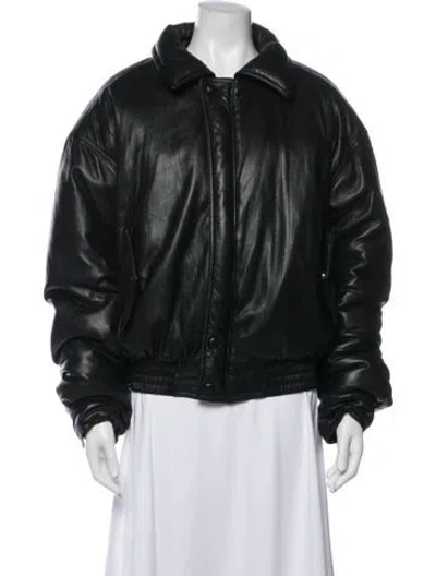 Pre-owned Nanushka Bomber Jacket In Black