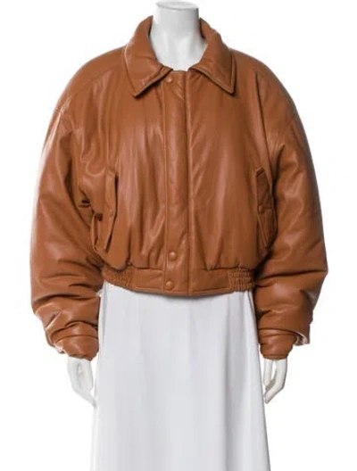 Pre-owned Nanushka Bomber Jacket In Orange