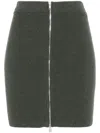 Nanushka Bouclé Zip-up Miniskirt In Grau