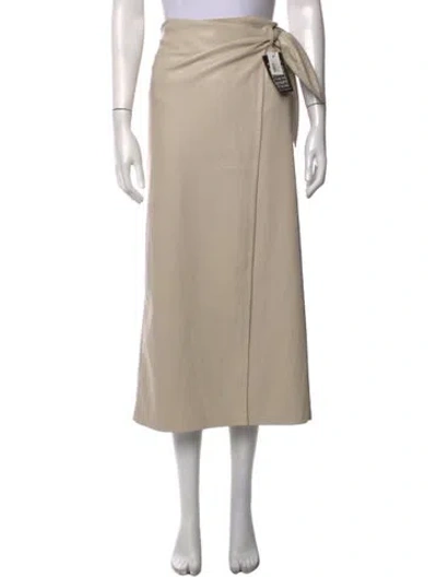 Pre-owned Nanushka Bow Accents Long Skirt W/ Tags In Neutrals