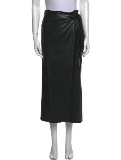 Pre-owned Nanushka Bow Accents Midi Length Skirt In Black