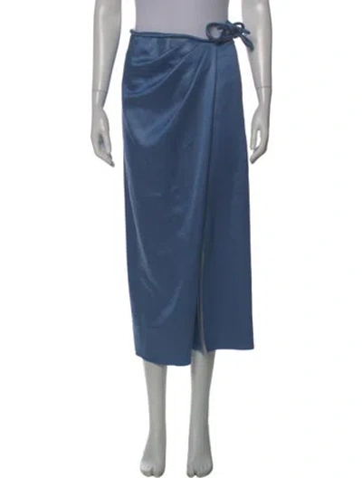 Pre-owned Nanushka Bow Accents Midi Length Skirt In Blue