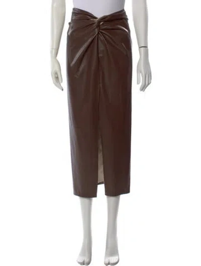 Pre-owned Nanushka Bow Accents Midi Length Skirt In Brown