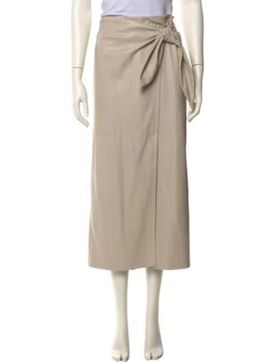 Pre-owned Nanushka Bow Accents Midi Length Skirt In Neutral