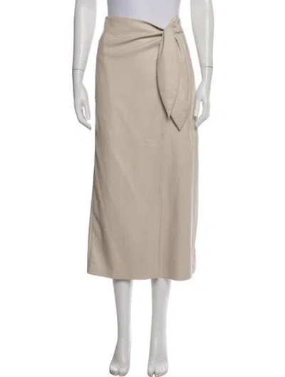 Pre-owned Nanushka Bow Accents Midi Length Skirt In Neutral