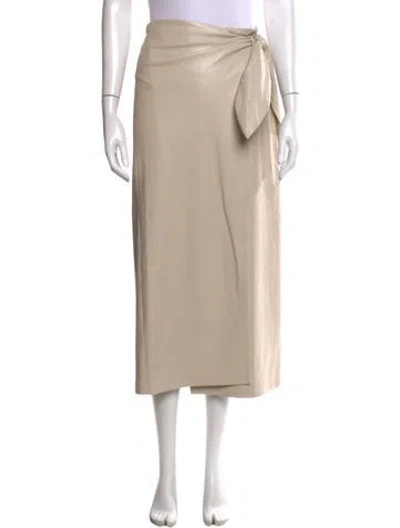 Pre-owned Nanushka Bow Accents Midi Length Skirt In Neutral