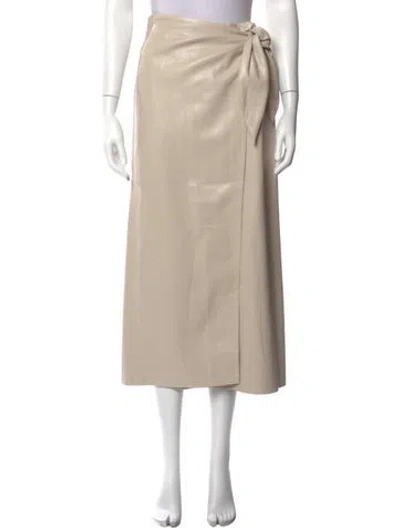 Pre-owned Nanushka Bow Accents Midi Length Skirt In Neutral