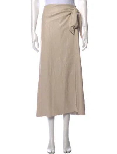 Pre-owned Nanushka Bow Accents Midi Length Skirt In Neutrals