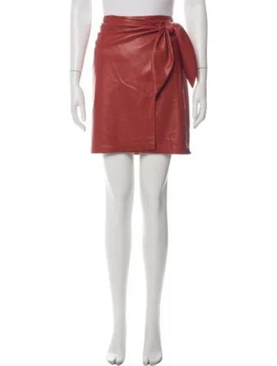 Pre-owned Nanushka Bow Accents Mini Skirt In Red