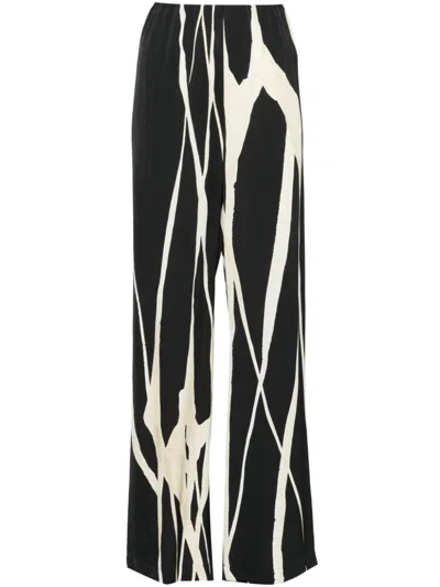 Nanushka Brenda Abstract-print Trousers In Black