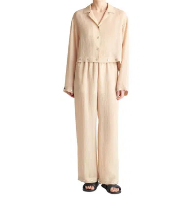 Nanushka Brenda Elasticated Waist Pants In Wax In White