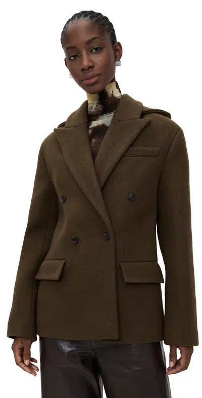 Nanushka Brione Blazer Wood In Brown