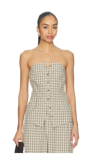 Nanushka Brites Top In Gray