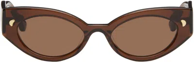Nanushka Brown Azalea Sunglasses In Brw Brown