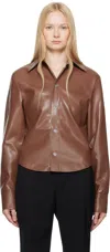 Nanushka Faux-leather Shirt Jacket