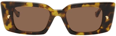 Nanushka Brown Carmel Sunglasses In Dark Amber