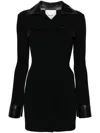 Nanushka Bryelle Ribbed Minidress In Black