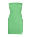 Nanushka Brynn Ribbed-knit Strapless Top In Green