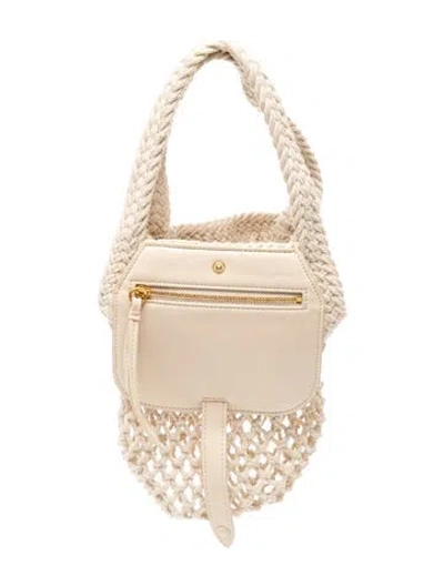 Pre-owned Nanushka Bucket Bag In Neutral