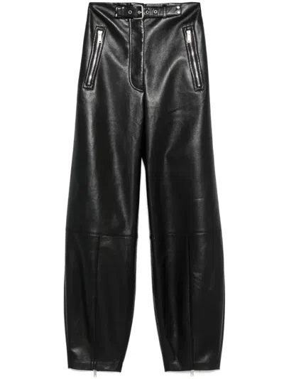 Nanushka Buckle-detail Trousers In Black