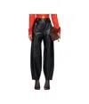 Nanushka Black Jozefa Regenerated Leather Trousers In Black