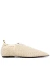 Nanushka Mesh-knit Loafers In Neutrals