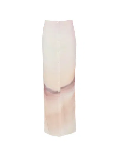 Nanushka Button-down Maxi Skirt In Neutral