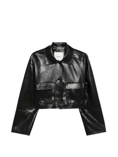 Nanushka Jacke Mit Knopftaschen In Black