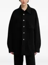 Nanushka Button-fastening Shirt Jacket In Black