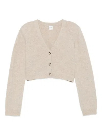 Nanushka Cropped-cardigan Mit Knopfleiste In Brown