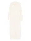 Nanushka Button-front Perforated Dress In Neutral