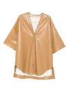Nanushka Button-front Shirt Dress In Brown