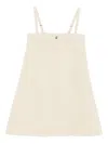 Nanushka Button-front Sleeveless Mini Dress In Neutral