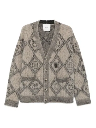 Nanushka Button-up Cardigan In Gray