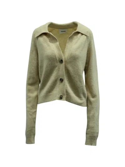 Pre-owned Nanushka Cade Cropped Cardigan In Neutrals