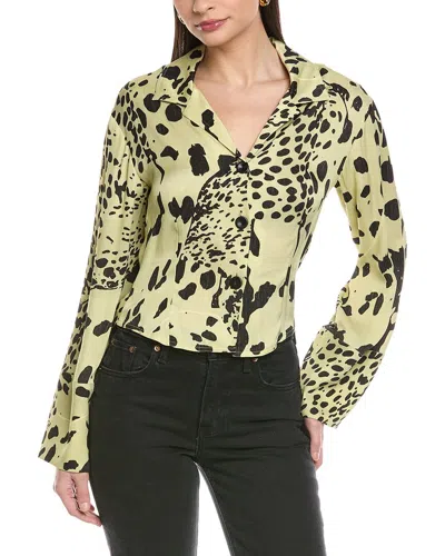 Nanushka Cadie Relaxed Fit Blouse In Yellow