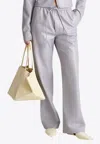 Nanushka Calie Faux Leather Relaxed Pants In Gray