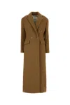 Nanushka Brown Wool Blend Ferris Coat In Walnut