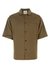 Nanushka Satin Shirt With Chest Pocket And Short Sleeves