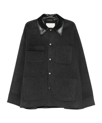 Nanushka Camilo Patch-pockets Overshirt In Black