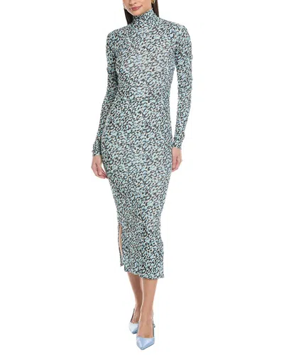 Nanushka Cardia Fitted Bodycon Midi Dress With Tu In Brown