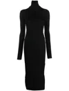 Nanushka Cardia Mesh-jersey Midi Dress In Black
