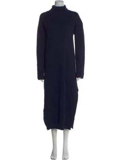 Pre-owned Nanushka Cashmere Long Dress In Blue