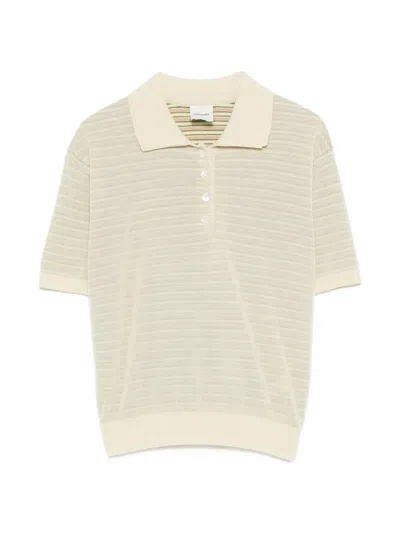 Nanushka Ceneca Polo Shirt In Neutral