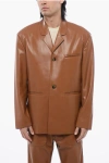 Nanushka Center Vent Faux Leather Sanco Blazer